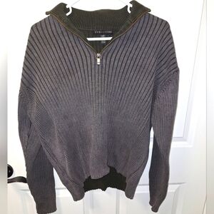 A Structure men's long sleeve ribbed 100% cotton sweater in a size large.